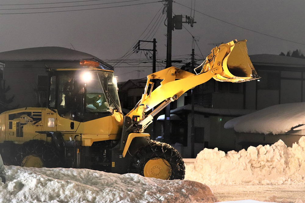 専用の排雪場があるので大雪でも安心